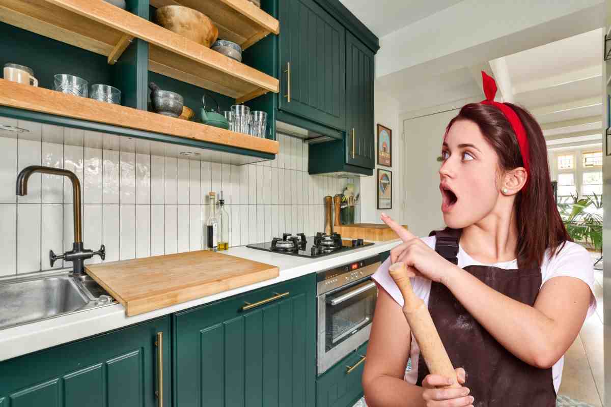 questa parte della cucina è piena di batteri