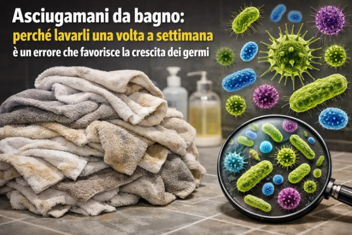 Asciugamani germi rischi