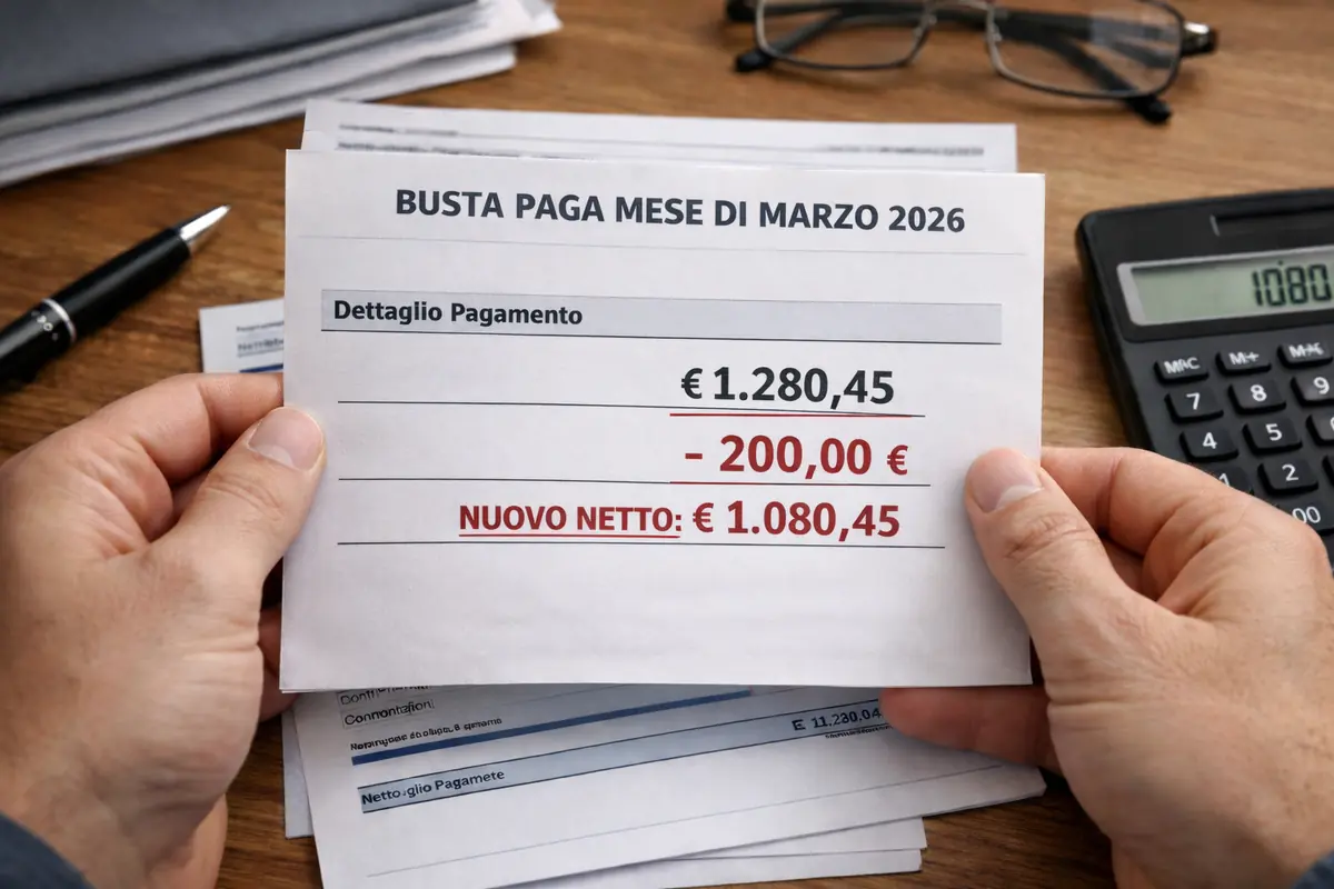 busta paga piu bassa marzo 2026